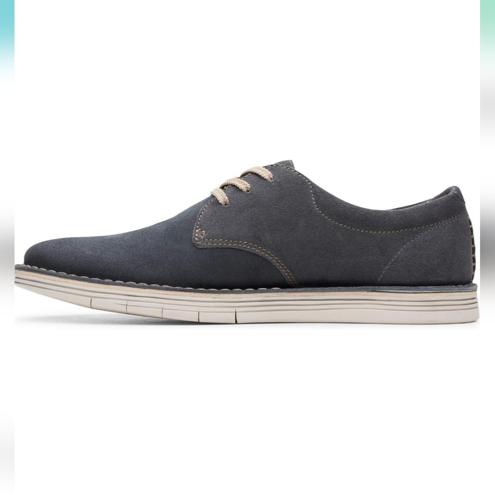 Clarks Forge Vibe Oxford  Men's Dark Gray Suede Lace Up Shoes Size 12M